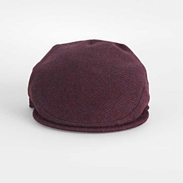 Wine Damson Twill 100% Wool Made In England Flat Cap