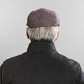 Wine & Grey Plain Weave Wool Gatsby Cap