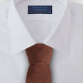Wine Self - Spot Wool & Silk Blend Tie