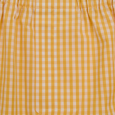 Yellow Gingham Check Cotton Boxer Shorts