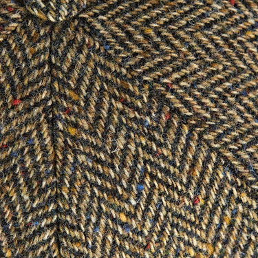 Yellow Herringbone Wool Toni Cap