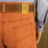 Plain Boston Mandarin Cotton Jeans - Hilditch & Key