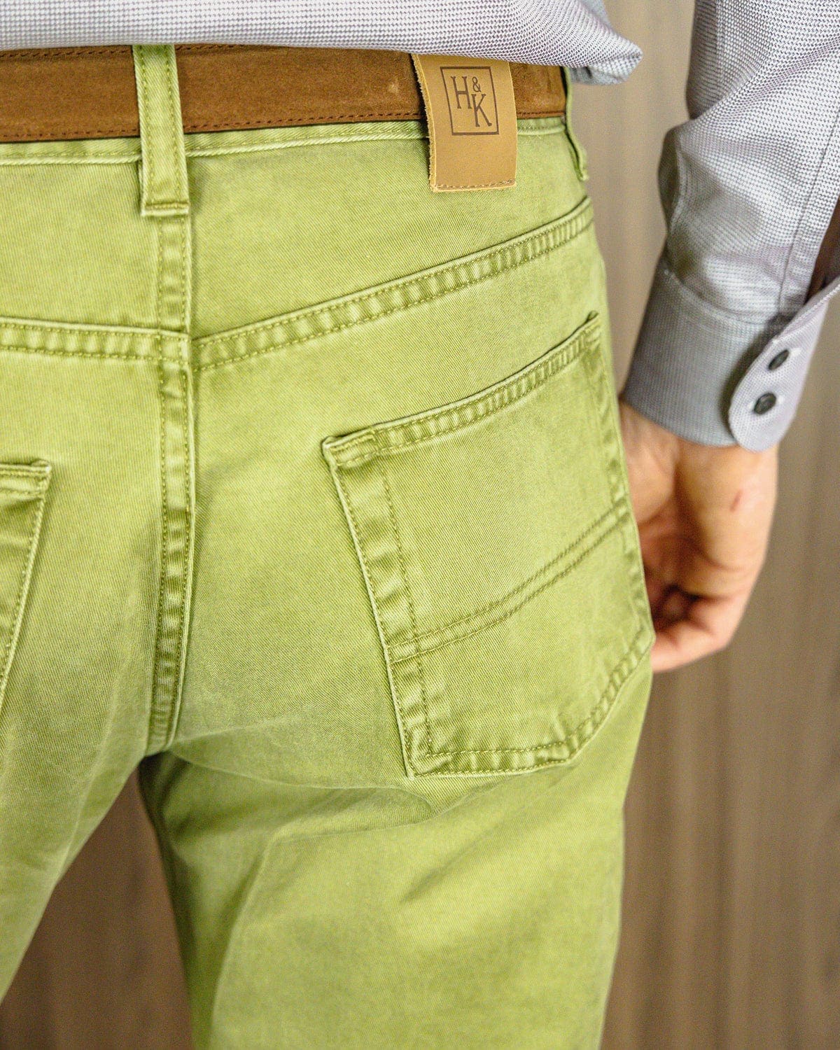 Apple Green Cotton Jeans