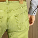 Apple Green Cotton Jeans