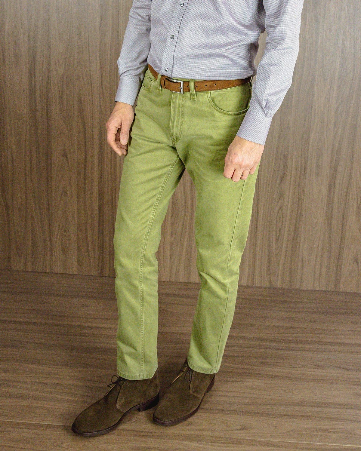 Apple Green Cotton Jeans