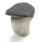 Beige Herringbone Cashmere Flat Cap