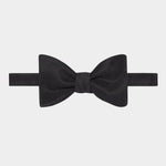 Black Barathea Silk Bow Tie - Hilditch & Key