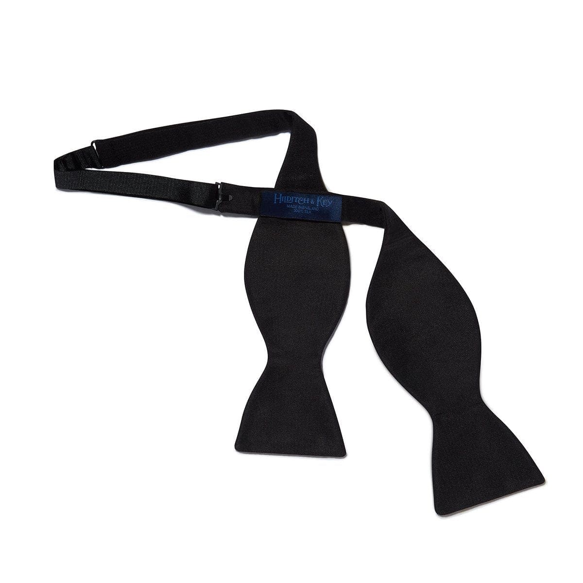 Black Barathea Silk Bow Tie - Hilditch & Key