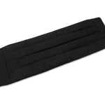 Black Barathea Silk Cummerbund - Hilditch & Key