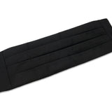 Black Barathea Silk Cummerbund - Hilditch & Key