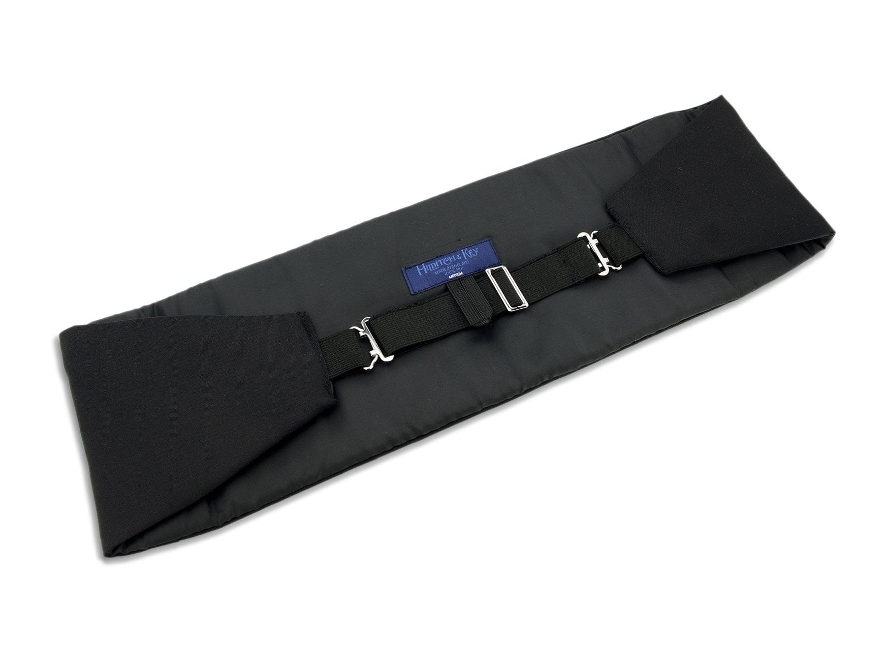 Black Barathea Silk Cummerbund - Hilditch & Key