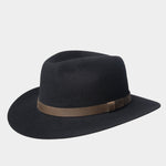 Black Brisbane Fedora - Hilditch & Key