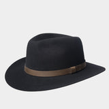 Black Brisbane Fedora - Hilditch & Key