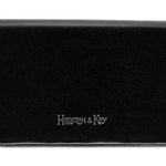 Black Calf Leather with Red Suede Business Card Holder - Hilditch & Key
