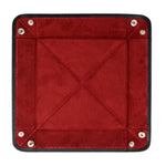 Black Calf Leather with Red Suede Travel Tray - Hilditch & Key