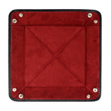 Black Calf Leather with Red Suede Travel Tray - Hilditch & Key