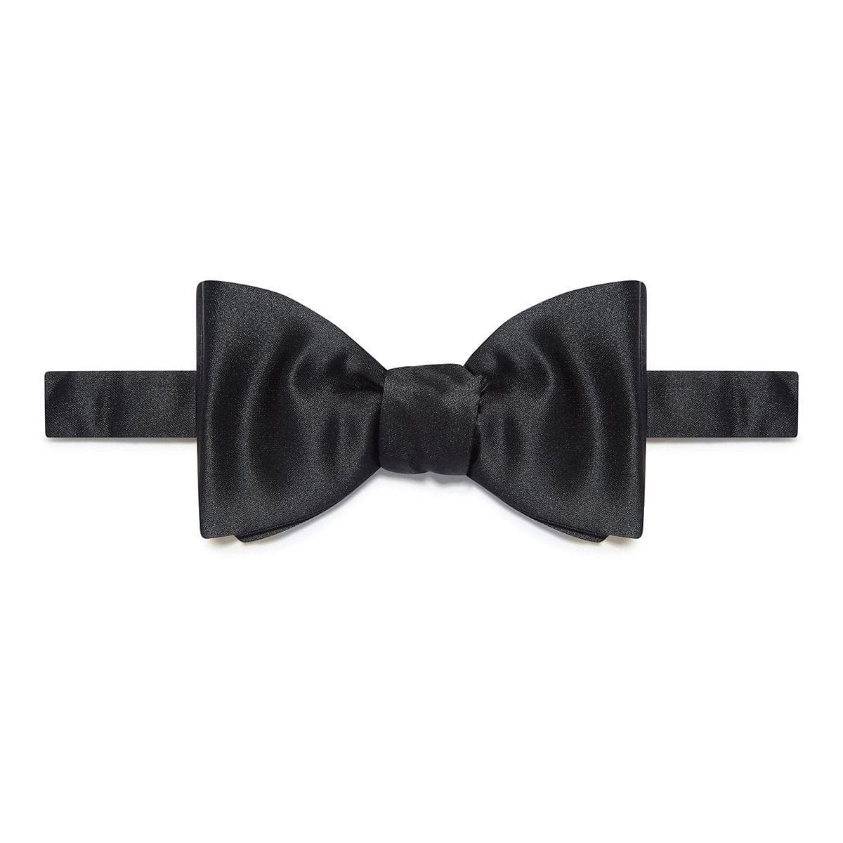 Black Silk Satin Bow Tie - Hilditch & Key