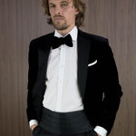 Black Silk Velvet Bow Tie - Hilditch & Key