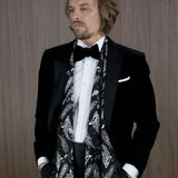 Black Silk Velvet Bow Tie - Hilditch & Key