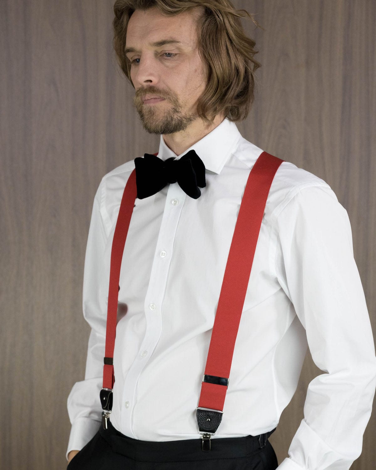 Black Silk Velvet Bow Tie - Hilditch & Key
