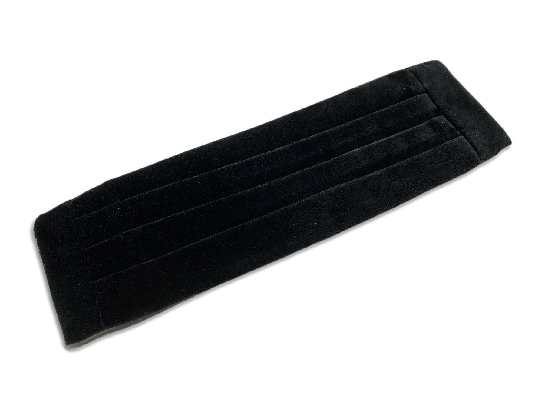 Black Silk Velvet Cummerbund - Hilditch & Key