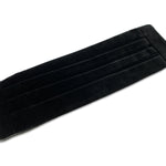 Black Silk Velvet Cummerbund - Hilditch & Key