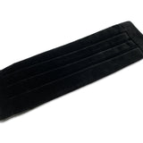 Black Silk Velvet Cummerbund - Hilditch & Key