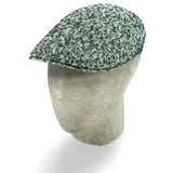 Black & White Barleycorn Twill Wool Roma Cap