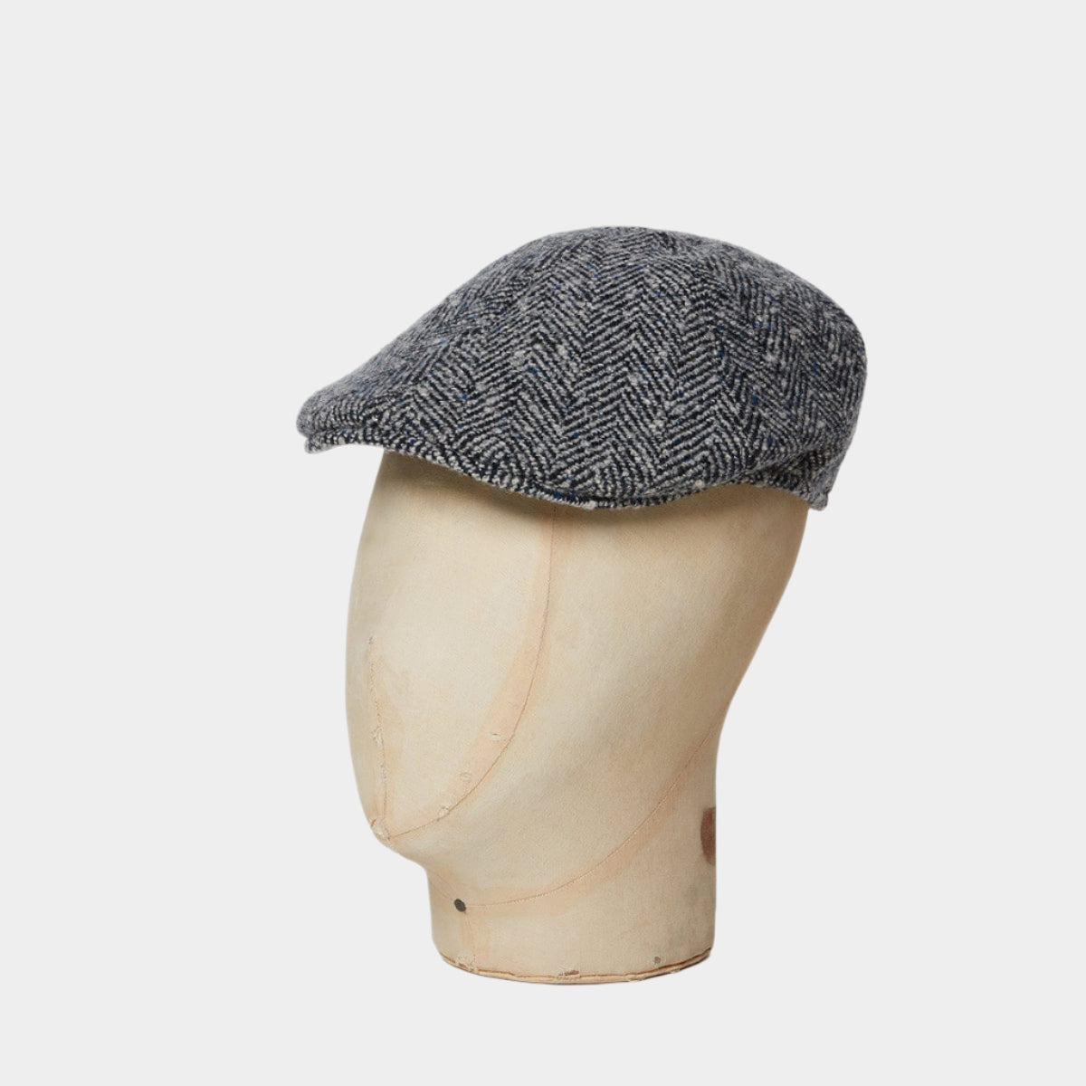 Black & White Herringbone Roma Cap