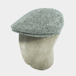 Black & White Herringbone Wool Harlem Cap