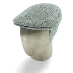 Black & White Herringbone Wool Harlem Cap