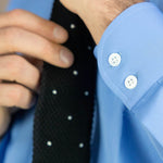 Black Wool Tie with White Spots