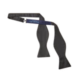 Black Woven Textured Silk Bow Tie