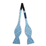 Blue Floral Silk Handmade Bow Tie