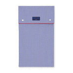 Blue Gingham Check Cotton Pyjamas With Red Piping
