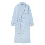 Blue & Navy Striped Poplin Cotton Gown - Hilditch & Key