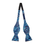 Blue Paisley Silk Handmade Bow Tie
