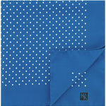 Blue Silk Handkerchief with White Spots