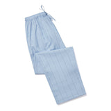 Blue With Navy Line Check Poplin Cotton Loungewear Bottoms