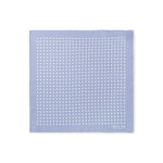 Blue With White Spots Silk Handkerchief