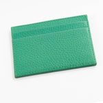 Bright Green Calf Leather Single Sided Card Holder