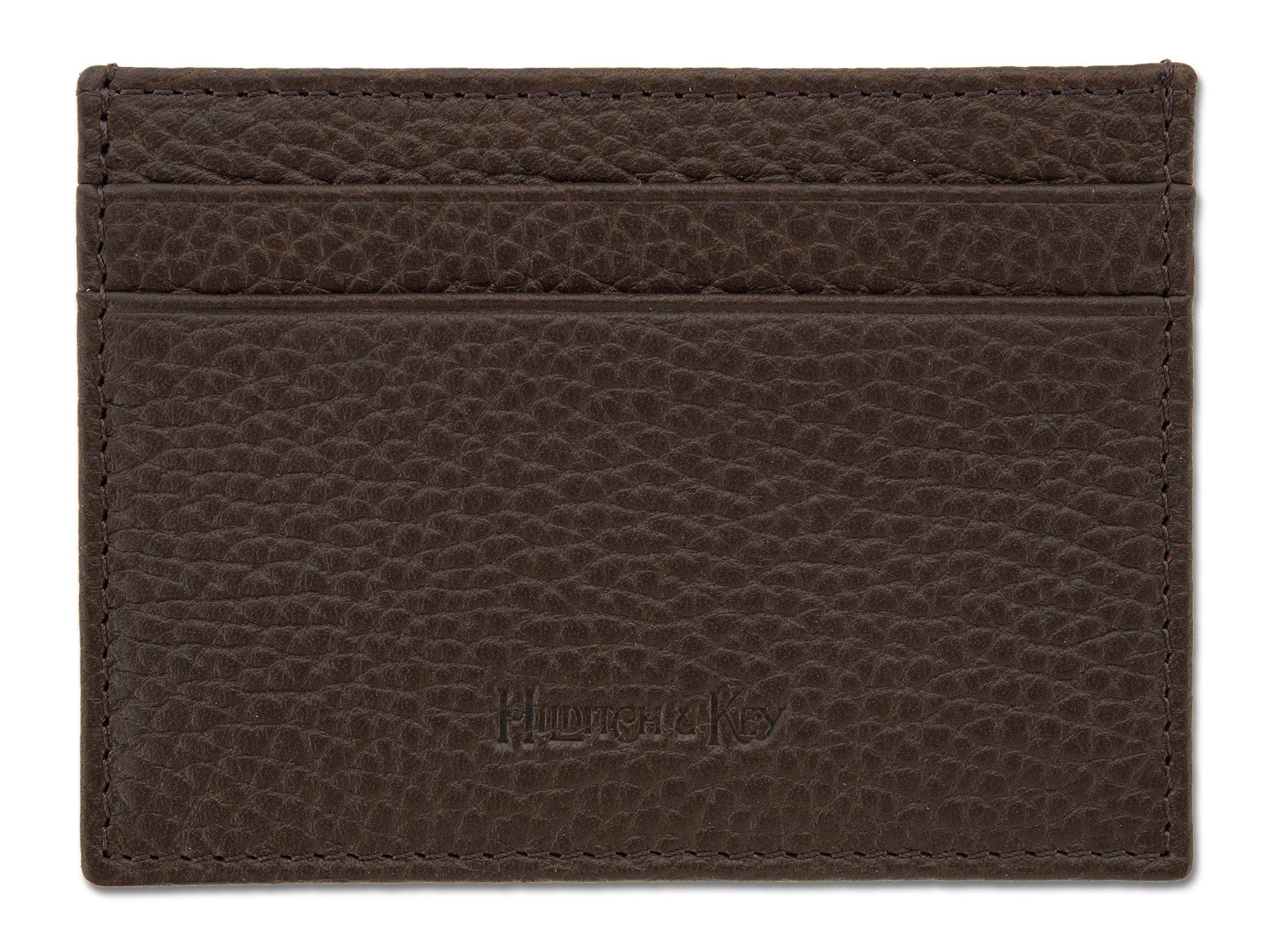 Brown Calf Leather Double Sided Card Holder