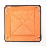 Brown Calf Leather with Orange Suede Travel Tray
