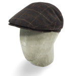 Brown Checked Loden Harlem Cap