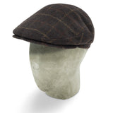 Brown Checked Loden Harlem Cap