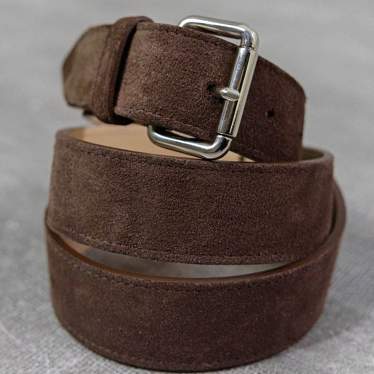 Brown Chiltern Suede Leather Belt
