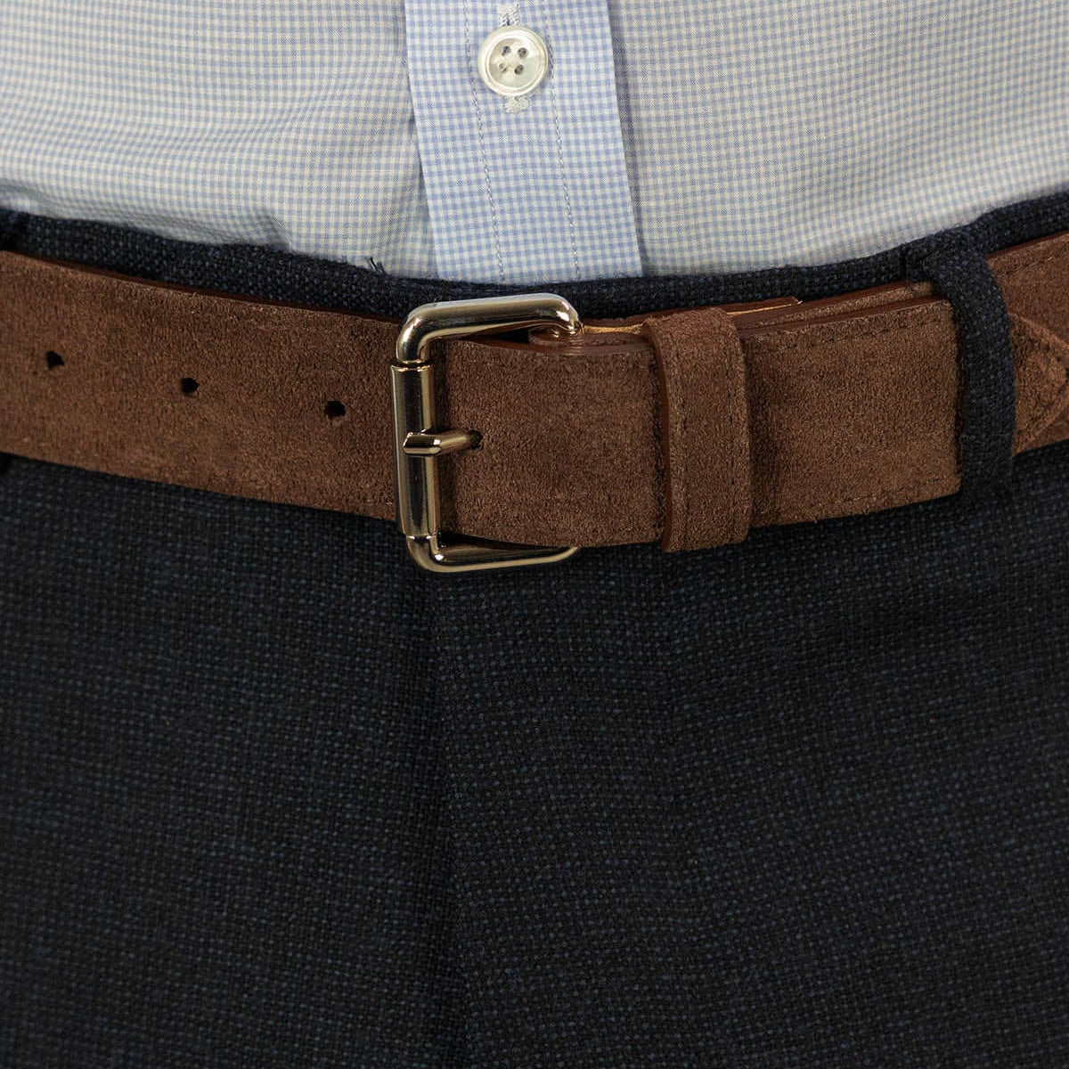 Brown Chiltern Suede Leather Belt