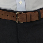 Brown Chiltern Suede Leather Belt