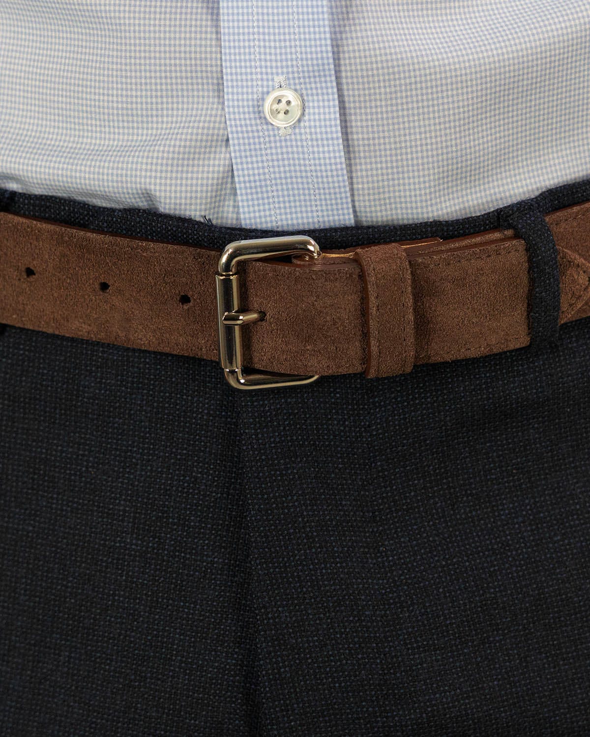 Brown Chiltern Suede Leather Belt