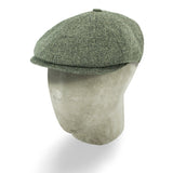 Brown & Grey Herringbone Wool Toni Cap
